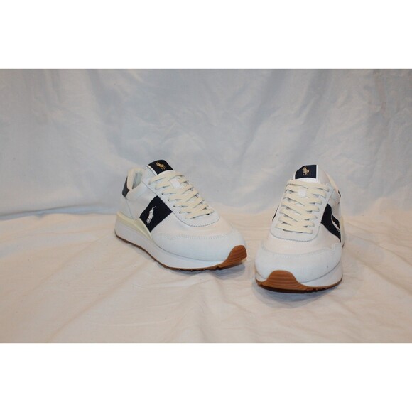 Polo Ralph Lauren Men\'s Train 89 Athletic Sneakers Suede Nylon White NEW SZ 7.5 main image 4